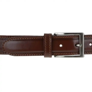 Ceinture Homme Classique Élégante en Cuir Véritable Marron, Ensemble de 6 Pièces de Haute Qualité, Boucle en Alliage, Largeur 30MM, Détail Cousu - Product Image 1