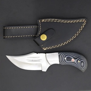 Cuchillo de Caza y Camping OEM de Acero Inoxidable de Grado Industrial con Punta Clip, Hoja Fija de Espiga Completa de 8 Pulgadas, Mango de Micarta, 58HRC - Product Image 1