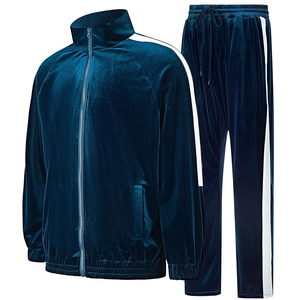 Unisex Velour Tracksuit Set Custom Design <b>Hoodie</b> Jacket Jogger Pants Casual Fashion Wear - Product Image 6