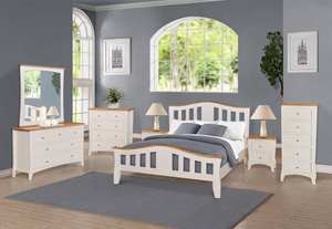 LANCASTER RANGE Commode en bois massif avec miroir éclairé, meuble de chambre moderne à 7 tiroirs, pour maquillage, hôtel, Vietnam - Product Image 2