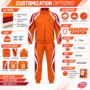 Chándal Deportivo Juvenil Personalizado, Chaqueta con Cremallera Completa, Pantalones de Entrenamiento, Uniforme de Club/Equipo, 100% Algodón, Ligero, Invierno - Product Image 4