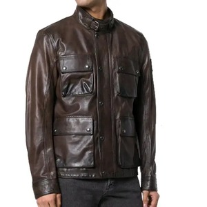 Veste en cuir pour homme 2026, service OEM, en toile, manches longues, décontractée, pour l'hiver - Product Image 5