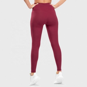 Ensemble de yoga en gros pour femmes, ensemble de sport 2 pièces, vêtements de fitness avec fermeture T-line, ensemble maron foncé pour l'exercice - Product Image 5