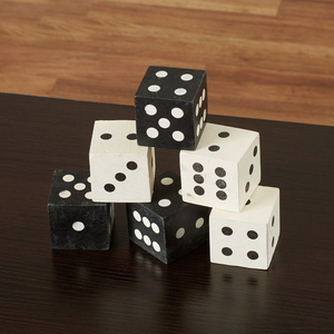 Dados de juego rústicos auténticos hechos a mano - Cubo tradicional de 6 caras de hueso y cuerno de búfalo por PERFECT ENTERPRISES - Product Image 5