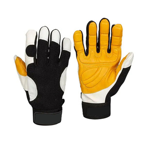 High Performance <b>Synthetic</b> <b>Leather</b> Palm Anti-slip Wear-resistant Safety Mechanic Glove For Construction Industrial Neoprene Cuff - Product Image 1