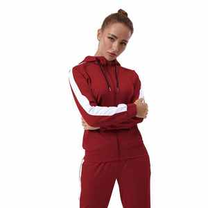 Conjunto de chándal de forro polar personalizado para mujer, sudadera holgada de hombros caídos, joggers, manga larga, cálido y casual - Product Image 3