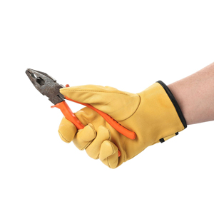 Yellow Vintage Breathable Goat Leather Safety <b>Driving</b> <b>Gloves</b> for Four Seasons Work - Product Image 5
