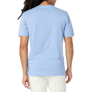 เสื้อยืดคอกลมผู้ชาย สีฟ้าอ่อน แขนสั้น ทรงปกติ สวมใส่สบาย ผ้าเจอร์ซีย์คอตตอน 100% เนื้อนุ่ม 180 กรัม - Product Image 4