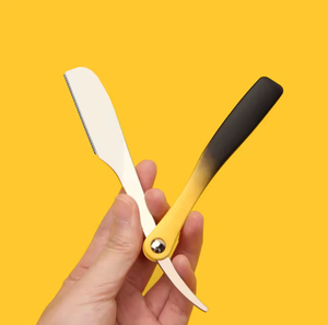 Professional Curve Straight Razor <b>Men</b> Wood Handle Barber Shaving Spider Pattern Face Cleaning Stainless Steel Blade A+ Grade - Product Image 5