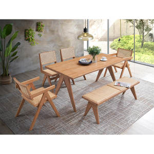 Rattan Woven Side <b>Chairs</b> Set <b>Dining</b> <b>Chair</b> Accent with Comfortable Seating - Product Image 6