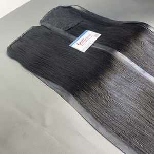 Queue de cheval naturelle droite en gros, 100% cheveux humains, cuticules alignées, double trame, extensions de cheveux - Product Image 5