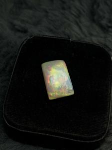 Opale blanche d'Éthiopie naturelle, cabochon forme coussin, opale de feu avec jeu de couleurs, pierre précieuse lâche et chatoyante, sans traitements, pour la joaillerie - Product Image 5