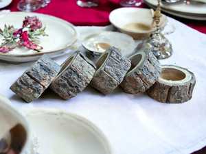 Anneau de serviette en bois de manguier rustique fait main pour la décoration de table, porte-serviettes avec écorce, décoration de table artisanale pour dîner - Product Image 6