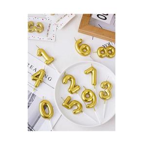 Bougies Chiffres Dorées Métalliques – Bougies d'Anniversaire Chiffres Métalliques - Product Image 2