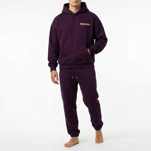 Private Label Cotton Fleece Tracksuit OEM Manufacturer Hoodie <b>Jogger</b> <b>Set</b> for Gym Brands - Product Image 3