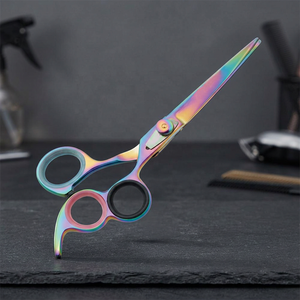 Tijeras profesionales de peluquero de acero inoxidable, tijeras de corte de borde convexo/biselado con hoja afilada para peluquería para uso en salón - Product Image 3