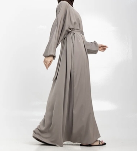 Hot sale Best Dubai Style Vintage Abaya Traditional Islamic Women's Saudi Arabian Handmade <b>Flared</b> Hem Polyester Muslim Wear - Product Image 3