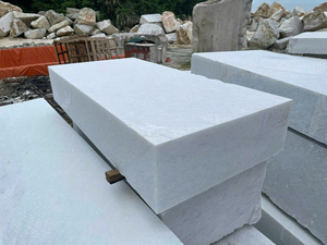 Son Code W10 Raw Vietnam White Natural Calcite <b>Marble</b> Block-Durable Waterproof Eco-Friendly Modern Design Apartment Exterior - Product Image 2