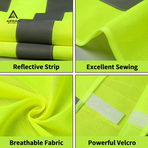 Chaleco de Seguridad de Alta Visibilidad AIFRAN, Malla Reflectante Transpirable, Ropa de Trabajo, Logotipo Personalizado, Chaleco de Alta Visibilidad para Voluntarios, Venta al Por Mayor - Product Image 6