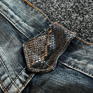 Latest Design New Arrival Customized Distressed High Quality Breathable Unisex Stonewashed Solid 140z Denim Straight Jeans <b>Pants</b> - Product Image 4