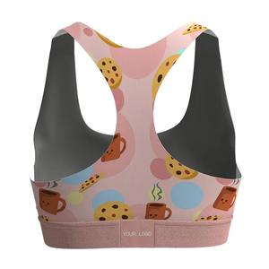 Soutien-gorge de sport personnalisé à dos nu pour femme, imprimé, haute qualité, avec support frontal élevé, idéal pour le yoga et le fitness, vente en gros sous marque privée - Product Image 2