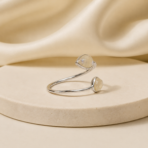 Wholesale Simple Blue Moonstone Gemstone <b>Ring</b> <b>Adjustable</b> for Noble Wedding Moonstone <b>Ring</b> S925 <b>Silver</b> Gemstone <b>Ring</b> - Product Image 5