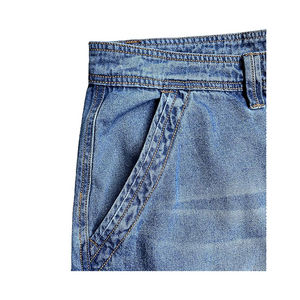 Pantalones Cortos de Mezclilla Azules Transpirables para Hombre, Pantalones Cortos de Mezclilla de Moda de Verano hasta la Rodilla, Pantalones Cortos de Mezclilla con Múltiples Bolsillos para Hombre - Product Image 4