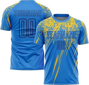 เสื้อฟุตบอลคอวีแขนสั้นใส่ได้ทั้งชายและหญิงผ้าโพลีเอสเตอร์100% ระบายอากาศได้ดีดีไซน์ล่าสุด - Product Image 1