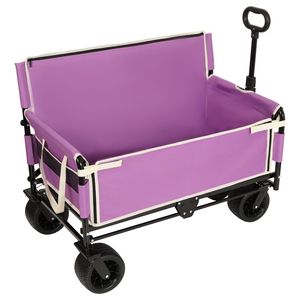 Carrello Pieghevole 3-in-1 Convertibile, Carriola Multiuso per Ogni Terreno con Capacità di 227 kg, Sedile e Vano Portaoggetti per Campeggio - Product Image 6