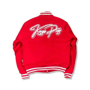 Chaqueta Varsity de Alta Calidad, Elegante y a la Moda, con Cuello Alto y Bordado - Product Image 2