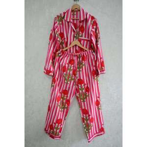 Ensemble de pyjama en coton imprimé pour femmes, doux, respirant, confortable, vêtements de nuit décontractés, vêtements de détente pour femmes, deux pièces - Product Image 6