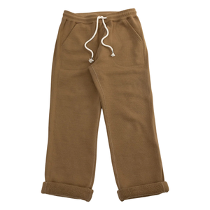 Pantalones anchos de mujer al por mayor, cintura elástica personalizada con cordón, bolsillo trasero con parche, dobladillo plegado, ajuste relajado, ropa casual de descanso OEM - Product Image 1