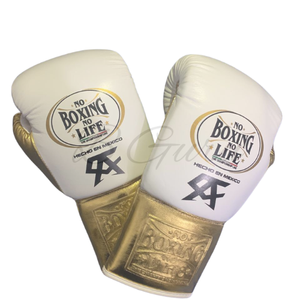 Guantes de Boxeo Blancos y Dorados de Primera Calidad, Equipo de Entrenamiento y Combate Duradero - Product Image 3