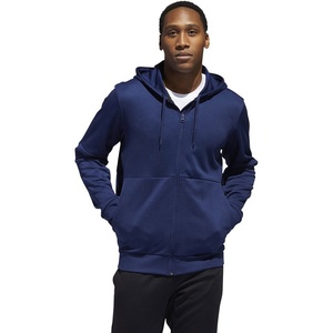Men Simple Design Zipper Hoodie Soft Cotton <b>Blend</b> Hooded Jacket Casual Loose Fit Comfortable Everyday Wear For Men - Product Image 1