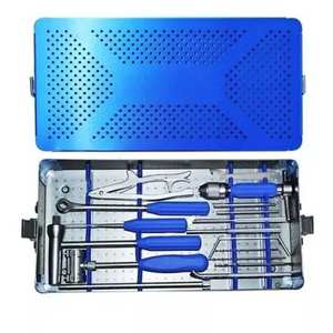 Kit d'instruments chirurgicaux orthopédiques réutilisables en titane élastique pour fractures osseuses, pour la chirurgie traumatique et l'utilisation vétérinaire, écologique - Product Image 3