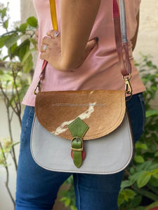 กระเป๋าถือหนังรีไซเคิลสไตล์ตะวันตกกระเป๋าเงินหลากสีสำหรับผู้หญิงกระเป๋าสะพายไหล่พิมพ์ลายสัตว์ทันสมัยดีไซน์ใหม่ - Product Image 4