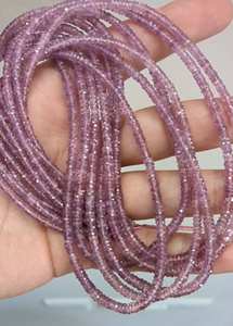 Cuentas Redondas de Zafiro Rosa AAA 100% Naturales, Hilo de 16 Pulgadas, Cuentas de Piedras Preciosas Facetadas para la Fabricación de Joyas al por Mayor - Product Image 4