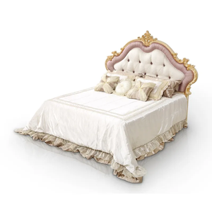 Ensemble de chambre à coucher en bois de mahogany massif de luxe, style capitonné, design antique européen, taille king, livraison gratuite, Kiky Home - Product Image 5