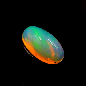 Ópalo de fuego natural blanco Welo, cabujón de ópalo etíope de corte ovalado (2.60 ct) para la fabricación de joyas - Product Image 1