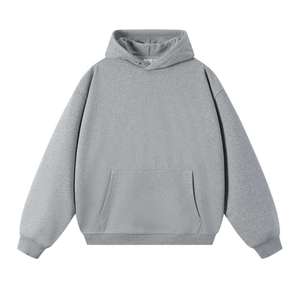 Sweat à capuche unisexe en molleton brossé doux 100% coton, respirant, coupe ample, décontracté, à manches longues, avec poche avant - Product Image 2