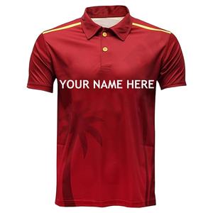 Maillot de cricket Coupe T20 en polyester, maillot de supporter de cricket, polo à enfiler, vêtements de sport, tenue d'entraînement d'équipe, respirant et résistant - Product Image 1
