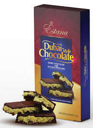 ขายส่งช็อกโกแลตแท่งสไตล์ดูไบ ESTANA ห่อแบบฟลอว์แรป ช็อกโกแลตหวานเคลือบช็อกโกแลตดำ คูนาฟา พิสตาชิโอ - Product Image 5