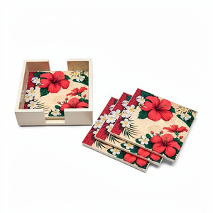 Wholesale Exclusive Classic Square Coasters Protective Case for Coffee and Tea <b>Cups</b> <b>Mats</b> & Pads Coasters - Product Image 1