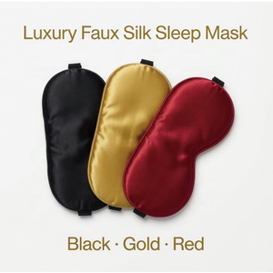 Masque de sommeil en soie satinée, lavable, effet soyeux, disponible en plusieurs couleurs - Product Image 1