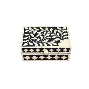 Caja de Joyería Decorativa Hecha a Mano con Diseño Marroquí de Flor de Amor con Incrustaciones de Hueso Ecológica, Decoración para Mesa del Hogar, Año Nuevo - Product Image 1