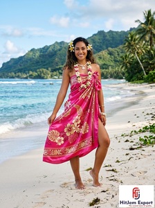 Pareo Hawaïen Personnalisé, Sarong Polynésien Traditionnel à Motifs Floraux, Couverture de Plage, Vêtement d'Été, Fabricant OEM ODM - Product Image 6