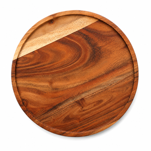 Plateau de service et planche à fromage en bois d'acacia fait main Indirae Artistry, compatible avec les aliments, lavage à la main uniquement, vaisselle de cuisine - Product Image 3