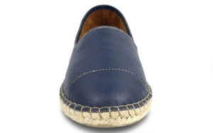 Espadrilles en toile bleu marine à bout carré, faciles à enfiler, respirantes, légères, avec semelle intermédiaire en EVA, style plat toutes saisons - Product Image 4