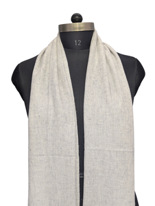 Elite <b>White</b> Herringbone Stole, 28x80 Inch Handmade Wool Acrylic Scarf, Best Comfortable Winter Fiber <b>Wrap</b> Shawl for Women - Product Image 6