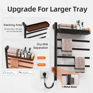 SIOYIE Scaldasalviette Elettrico Intelligente da Parete Girevole con Barre Orientabili e Timer Smart per Bagno - Product Image 5